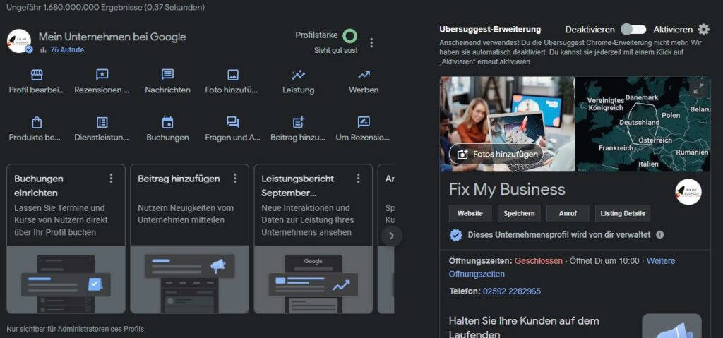Fix My Business - Google Unternehmensprofil - GMB - Google My Business