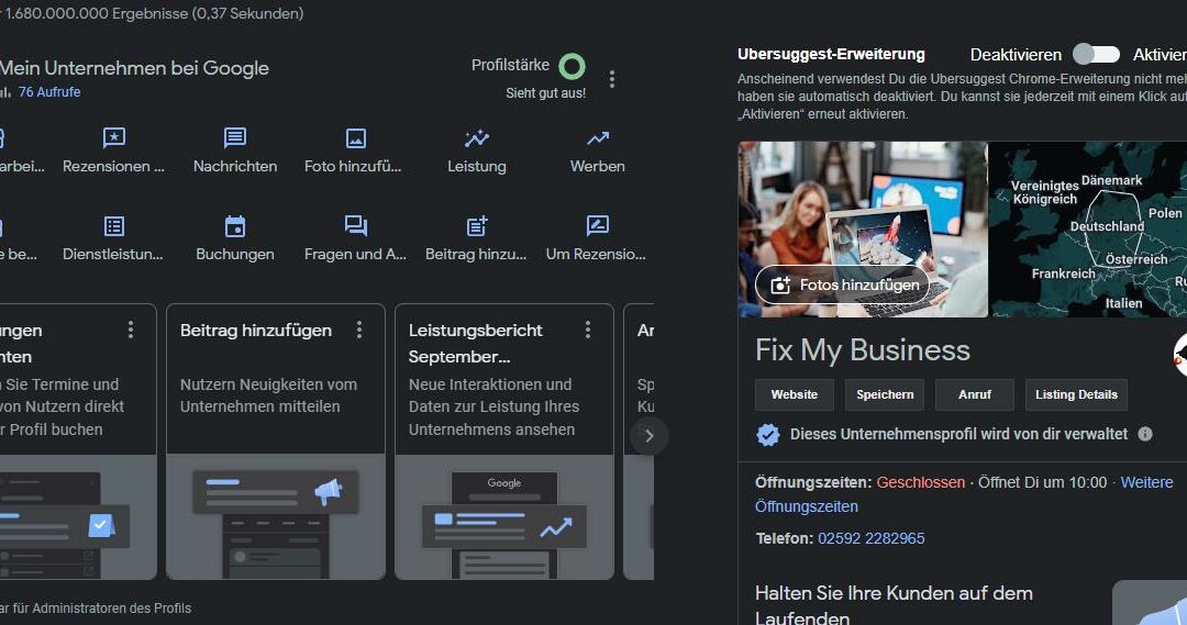 Ein Google Unternehmensprofil – wozu benötige ich das?